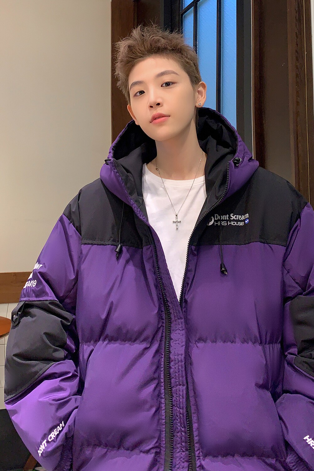 冬装新品美式撞色工装冲锋衣情侣棉服面包服连帽外套男H911P138,男装棉衣,电商A341