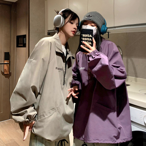 中性风 冲锋衣骑行服半开领立领夹克户外机能风外套男女 H872 P78图片