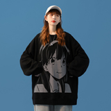 主推中性风新品潮卡通动漫圆领套头情侣卫衣H651P38女类，女装卫衣/绒衫，电商A341