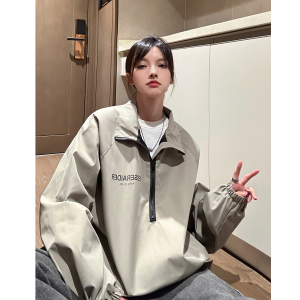 中性风 冲锋衣骑行服半开领立领夹克户外机能风外套男女 H872 P78图片