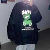 情侣装2021秋冬新款温变反光印花潮牌小熊情侣卫衣H652P45控58，女装卫衣/绒衫，电商A341