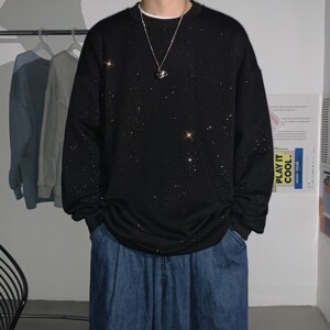 2022中性满天星宽松闪光情侣卫衣外套男 H546 P38 男类图片
