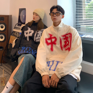 情侣装秋装 印花外套情侣夹克宽松上衣 H649 P88 女类控108,女装卫衣/绒衫,电商A341