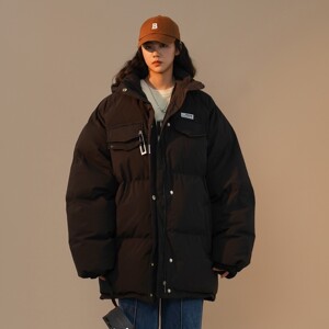 高品质可直播 冬装 克莱因蓝连帽加厚中性棉衣外套 H702 P138女类图片