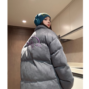 中性风 美式鹿皮绒情侣羽绒棉服面包服棉衣外套男女 H913 P128图片