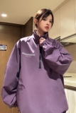 中性风冲锋衣骑行服半开领立领夹克户外机能风外套男女H872P78，男装夹克，电商A341