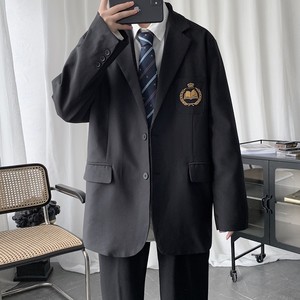 短句 JK服男女刺绣宽松情侣西装港风 学院风外套 H535 P95 男类图片