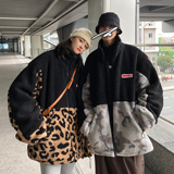 冬装新品羊羔毛拼接情侣棉服ins外套宽松H593P118男类，男装棉衣，电商A341