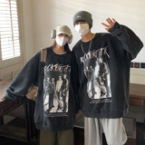 情侣装秋装水洗做旧美式情侣卫衣大码外套上衣H764P65男类，男装卫衣，电商A341