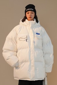 高品质可直播 冬装 克莱因蓝连帽加厚中性棉衣外套 H702 P138女类图片