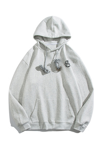 2022平铺春装 铁环长帽绳宽松情侣卫衣连帽外套H704 P68男类图片