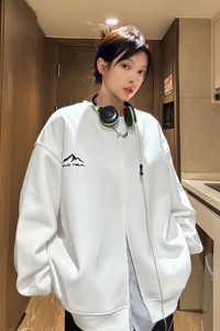 中性风秋装 假两件秋装条纹衬衫拼接情侣卫衣宽松外套男女H867P68图片