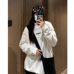 中性风 秋冬装德绒打底衫半高领加厚内搭情侣卫衣男女H903特批P25图片