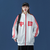 中性风秋装潮开衫运动外套情侣卫衣宽松夹克H376P68女类，女装短外套，电商A341