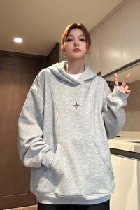 主推中性风 美式复古加绒加厚情侣卫衣拼接外套上衣男女H905 P78图片
