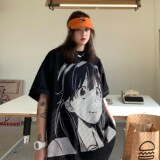 主推中性新品潮卡通动漫圆领情侣短袖T恤大码H709P35女类，女装T恤，电商A341