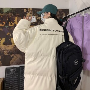 港风 字母印花情侣皮棉衣羽绒棉外套中性棉服 H597 P118 女类图片
