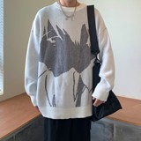 主推港风潮卡通动漫圆领套头针织情侣毛衣H675P78女类，女装针织衫/毛衣，电商A341