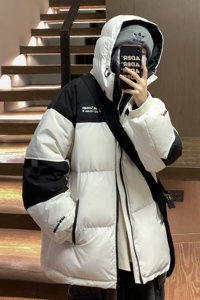 主推 美式撞色工装冲锋衣情侣棉服面包服连帽外套男女H911 P138图片