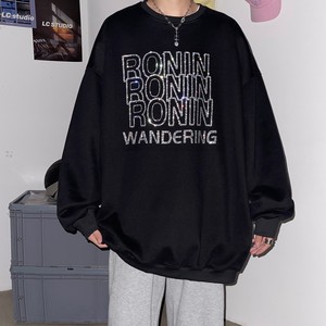 22秋季潮高街燙鉆字母印花寬松情侶衛(wèi)衣大碼外套 H654 P45控58 男圖片