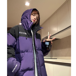 主推 美式撞色工装冲锋衣情侣棉服面包服连帽外套男女H911 P138图片