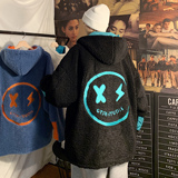 冬装羊羔毛绣花撞色情侣棉衣外套中性加厚棉服H576P128男类，男装棉衣，电商A341