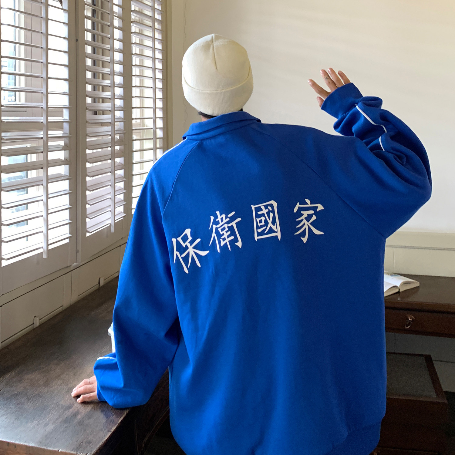 2024秋装新品运动学院风情侣卫衣团购班服H757P68男,男装卫衣,电商A341