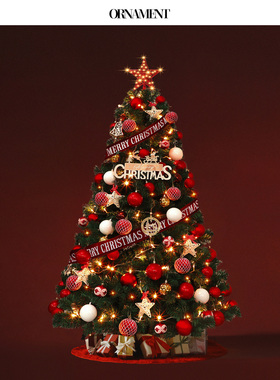 圣诞树客厅家用落地圣诞节装饰品摆件高级感豪华加密1.8m发光套餐