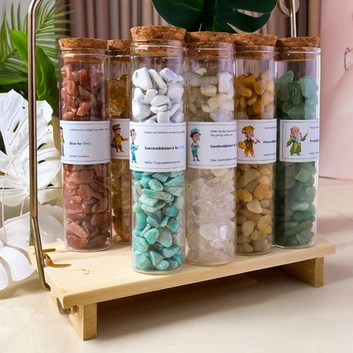 天然水晶碎石漂流瓶套盒