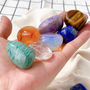 天然矿石水晶大颗粒抛光矿物原石家居装饰品鱼缸造景石热敷石摆件