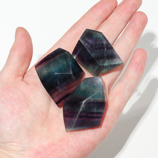 天然水晶矿物原石七彩萤石矿石标本彩虹石鱼缸观景石装饰摆件现货