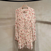 法式 新款 浪漫碎花收腰系带气质连衣裙女 2026春季 深圳南油高端女装