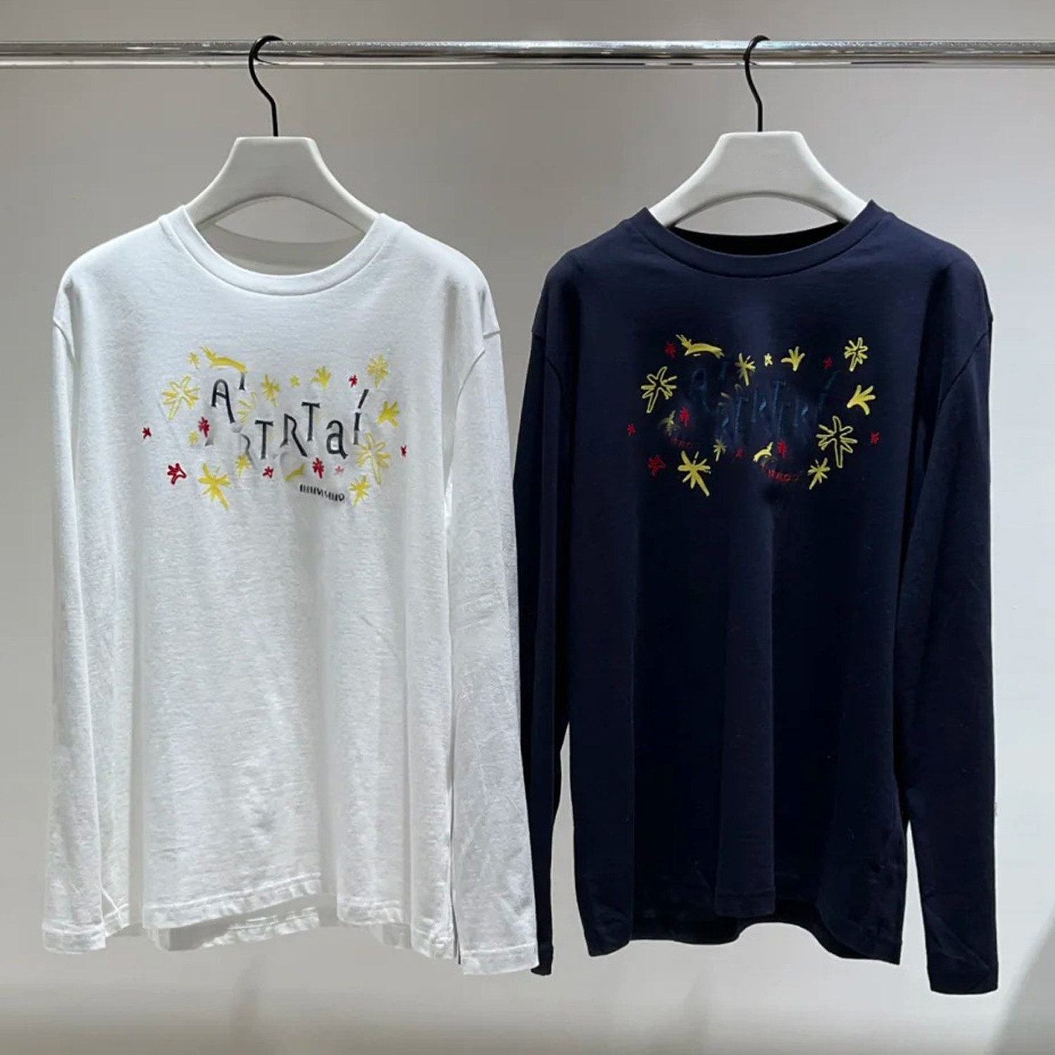 深圳南油高端女装2026春季新款休闲风长袖圆领字母印花百搭上衣女