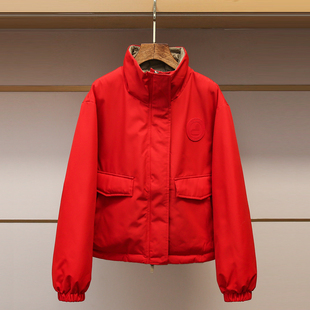 深圳南油高端女装2025冬季新款时尚复古高领双面穿羽绒服保暖外套