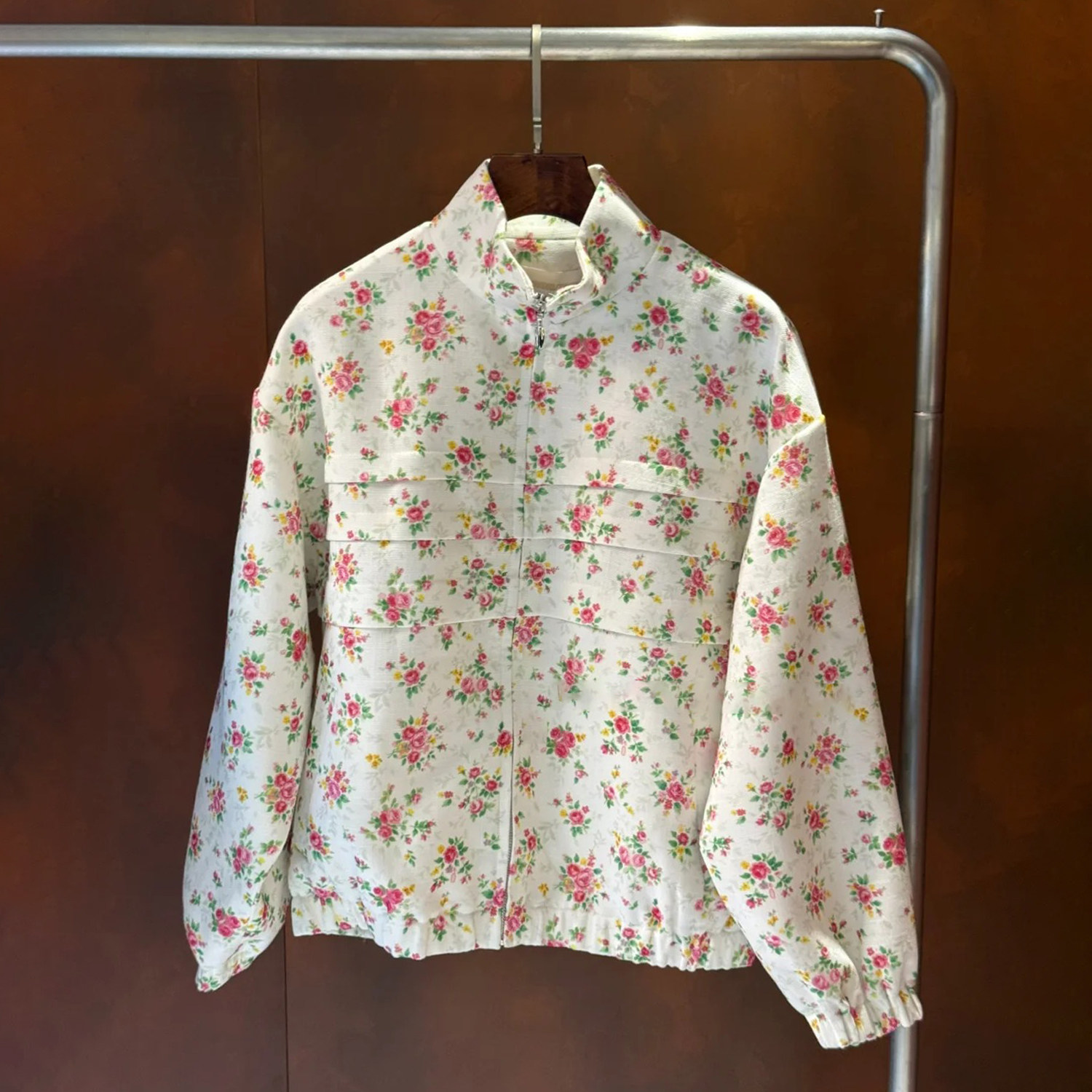 2026春季新款田园风碎花百搭衣简约休闲时尚气质高级感运动外套女