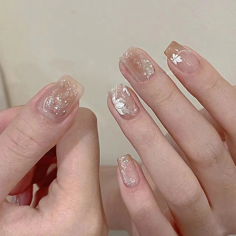 秋冬晕染假指甲穿戴甲可