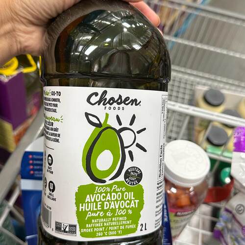 2升 加拿大直邮 Chosen Foods 牛油果油食用油炒菜油纯鳄梨油非转