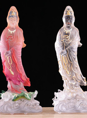 古法琉璃保平安禅意佛堂贴金彩绘