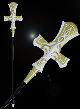 欧式法杖魔法师cos道具舞台影视表演魔杖1.72米长柄武器