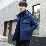 2026新款冬季短款连帽青年男士时尚百搭白鸭绒羽绒服YR3315P110，男装羽绒服，星座1410（原1902A）