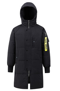 中长款羽绒服男2026新款加厚保暖连帽上衣潮情侣装男士YR1616P80图片