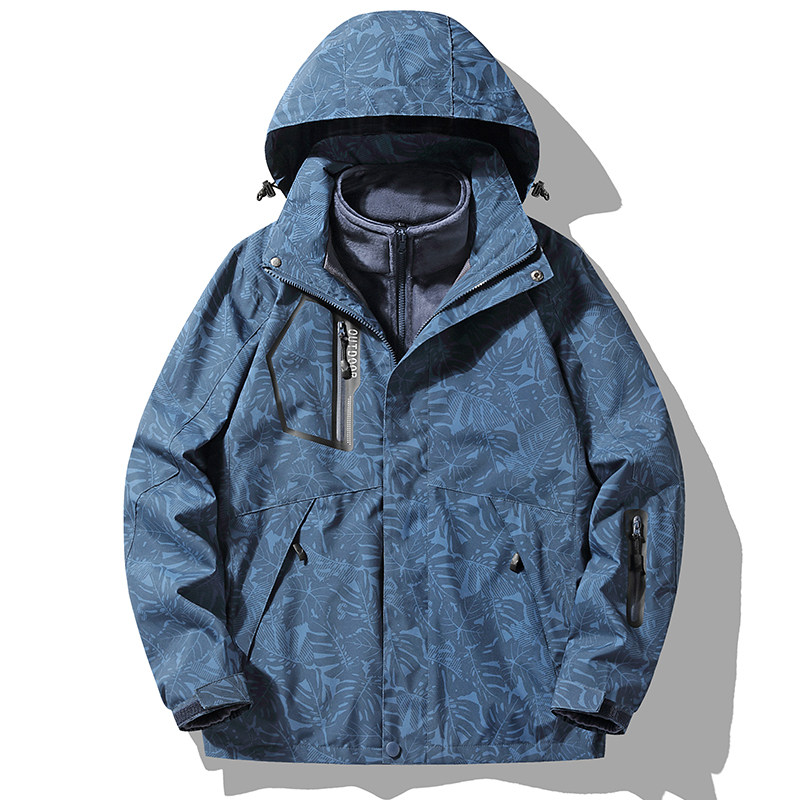 秋冬季冲锋衣男三合一可拆卸户外防风防水登山外套女CF1203SP105,男装夹克,星座1410（原1902A）