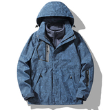 秋冬季冲锋衣男三合一可拆卸户外防风防水登山外套女CF1203SP105，男装夹克，星座1410（原1902A）