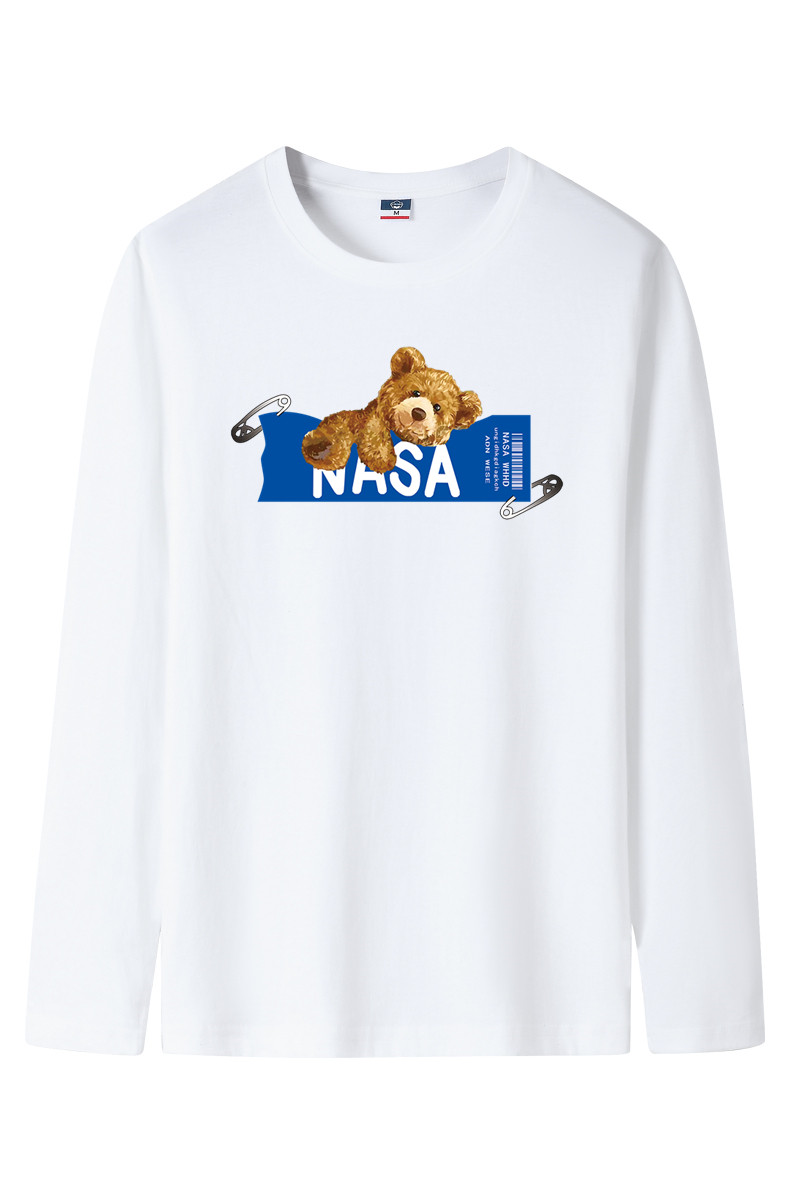 2022NASA新款韩版春秋男士纯棉圆领长袖T恤大码码号标CT6NS09-P18,男装T恤,星座1410（原1902A）