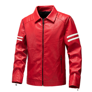 跨境男装皮夹克男士外套秋季新款潮牌机车服防风PU皮衣 PY909P75图片