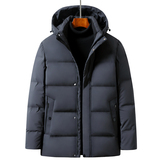羽绒服男短款加厚连帽中老年爸爸父亲冬装大码保暖外套YR6808P110，男装羽绒服，星座1410（原1902A）