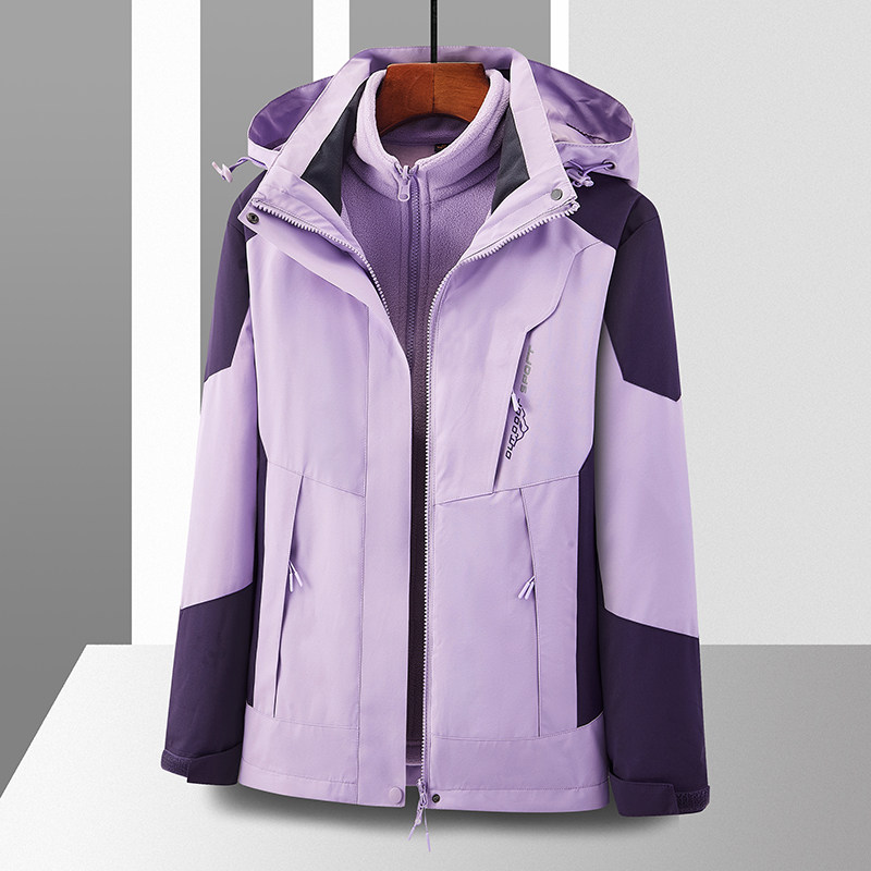 春秋户外男女情侣拼色冲锋衣防水防风夹克登山服夹克CF1818SP85,男装夹克,星座1410（原1902A）
