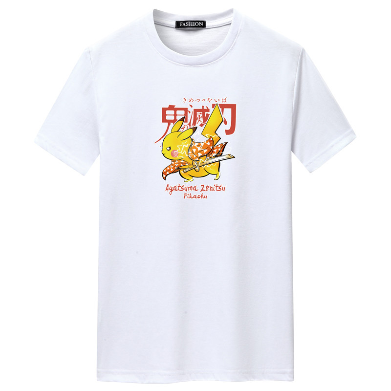 夏季短袖t恤潮流宽松CVC60%棉T恤新款男装DT3517-鬼灭刃-P15,男装T恤,星座1410（原1902A）