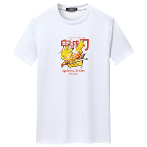 夏季短袖t恤潮流宽松CVC60%棉T恤新款男装DT3517-鬼灭刃-P15图片