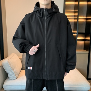 美式户外冲锋衣男式外套山系连帽情侣工装女登山冲锋衣夹克J89P50图片